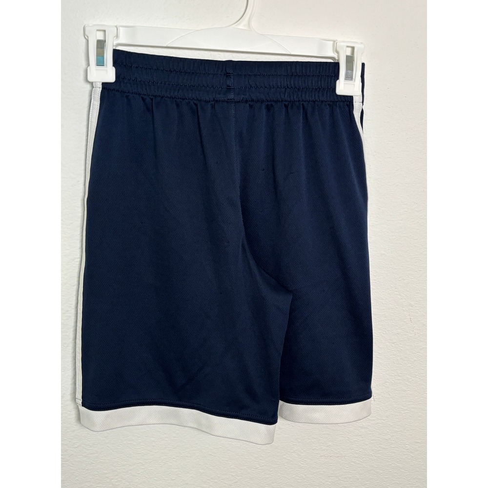 Adidas Boys Navy Blue Mesh Athletic Shorts Size S 8 Three Stripe Soccer Gym